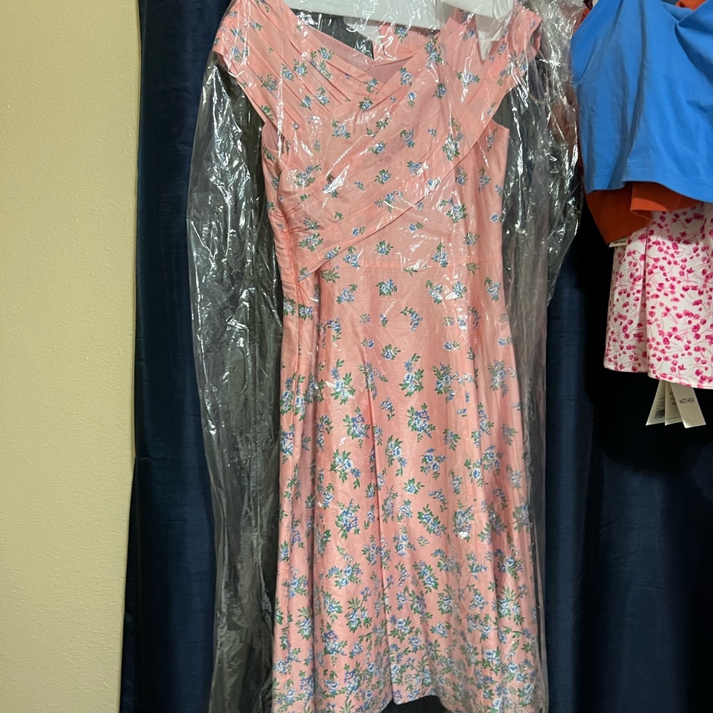 Pink floral dress